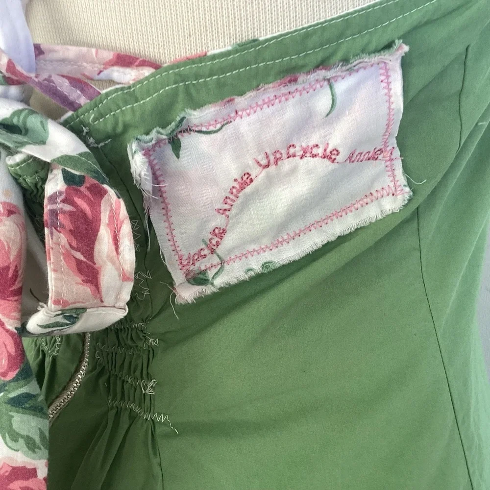 Upcycle Annie Fit/Flare Sweetheart Neckupcycled Floral Kentucky Derby Dress.L - Picture 11 of 14